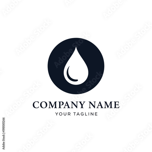 Water Drop Logo Template Design Element.