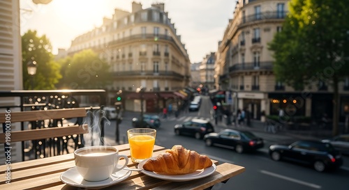 Breakfast on a Parisian City Street.
