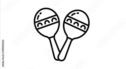 Vibrant Maracas Instrument Illustration