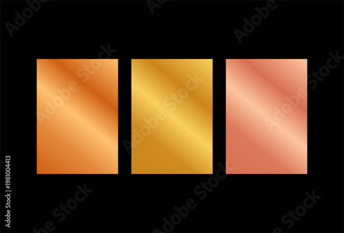 Elegant Gold Silver Metallic Gradient Background Luxury Glossy Foil Vector Design