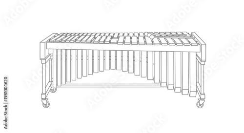 Xylophone musical instrument percussion isolated on white