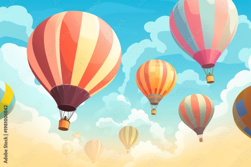 Fototapeta premium Hot air balloons backgrounds aircraft vehicle.