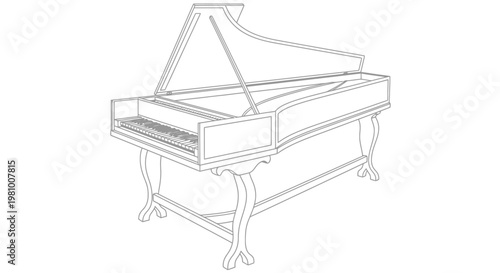 Grand Piano Illustration for Music and Art Concepts