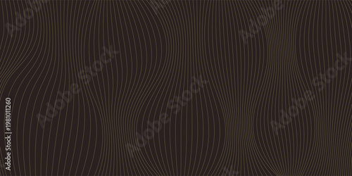 Luxury Gold Line Abstract Pattern on Black Background