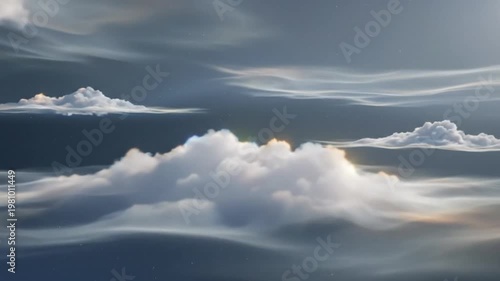 Layered Clouds Dramatic Sky Soft Light Atmospheric Scene