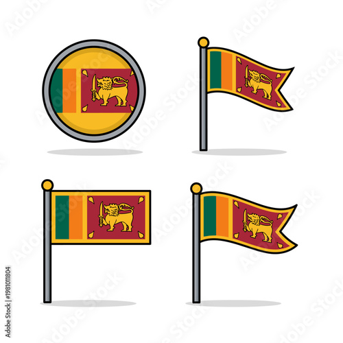 Sri Lanka's national flag, rare mascot icon