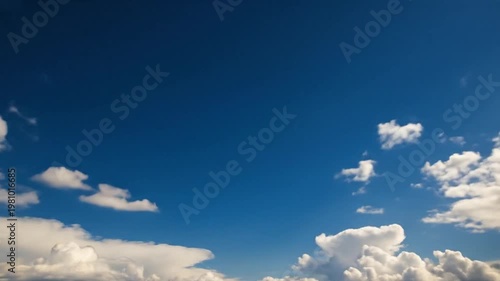 Small Cloud In Blue Sky Minimal Clean Background Aesthetic