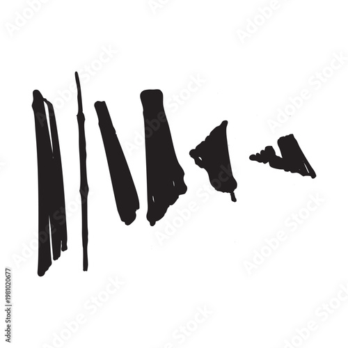 Clothes peg holding laundry on a rope isolated on white background in simple vector illustration style