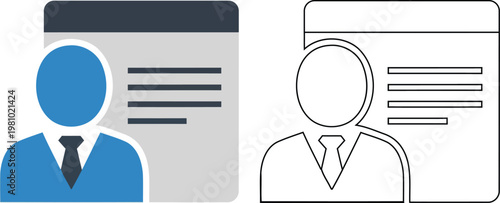 Professional communication between two business individuals in different formats Vector