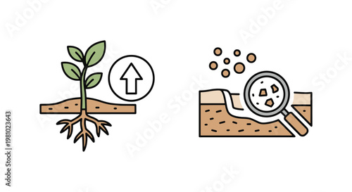 Pollution detection Line art minimal simple shapes vector
