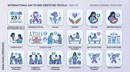 Set of vector icons for web design featuring people, business, women, boys, children and symbols in cartoon style