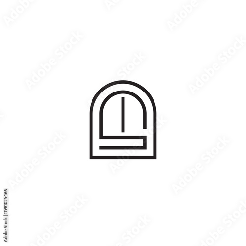 Cupboard and Letter S or SI logo or icon design
