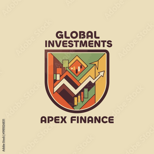 Elegant Gold Monogram GF Logo on Dark Green Textured Background