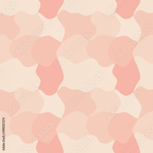 Blush Harmony: Abstract Pink and Skin Color Halftone Vector Background.