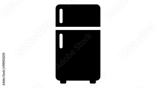 Refrigerator freezer unit icon isolated on white background