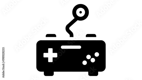 Retro game console emulator icon, gaming equipment symbol