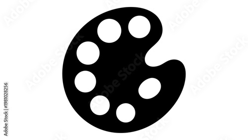 Watercolor paint palette icon