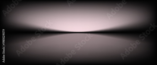 Abstract image of dark room concrete floor. Black room or stage background for product placement.Panoramic view of the abstract fog. White cloudiness, mist or smog moves on black background.