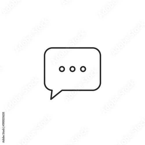 Simple speech bubble icon design.