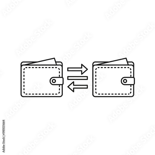 wallet exchange or swap concept.