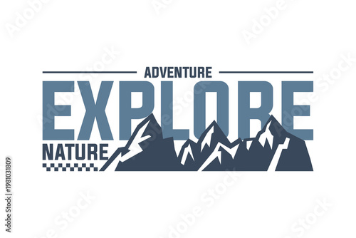 Explore Nature Adventure Mountain Logo Design