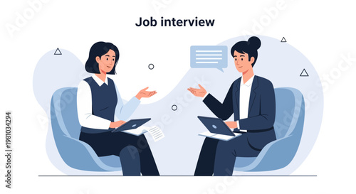 Job Interview: Two Women Discussing Careers and Opportunities