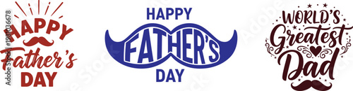 Happy father's day collection vibrant designs celebrating dads and fatherhood