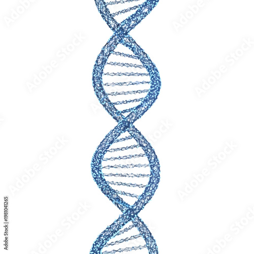 DNA double helix structure illustration.