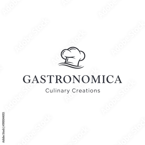 Chef Hat Logo Gastronomica Culinary Creations.