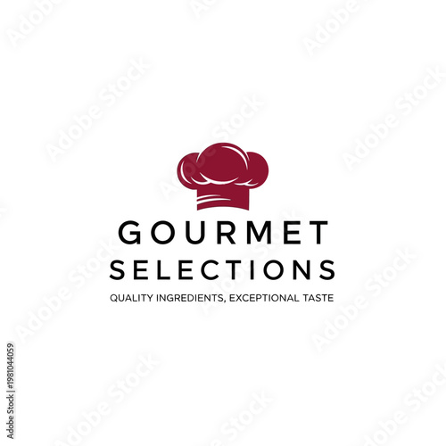Chef Hat Logo Gourmet Selections Design.