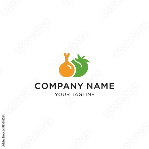 Onion and Pepper Logo Design Template.