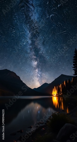 Milky Way over Lake.