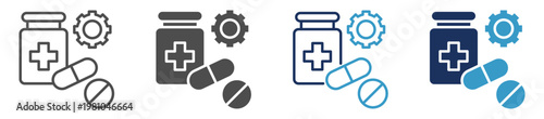 drug development multi purpose icon set
