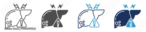 liver failure multi purpose icon set