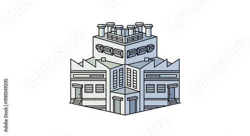 Modern Industrial Building Architecture Design.