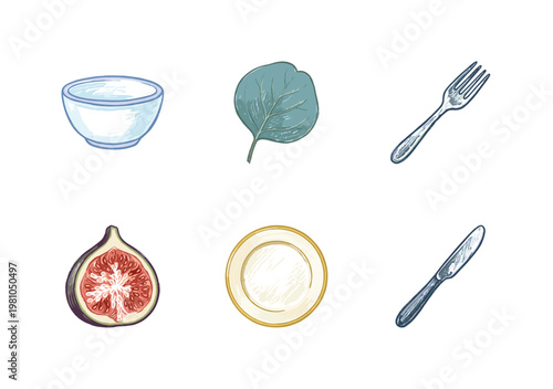 Food Photography Equipment and Tableware Elements with Bright Airy Lifestyle Aesthetic and Soft Natural Lighting