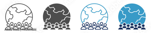 population multi purpose icon set