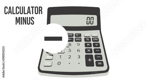 Calculating Subtraction A Simple Calculator Illustrating the Minus Operation and Numerical Computation