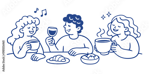 Hand drawn coffee cup mascot illustration, smiling cartoon character for cafe branding, logo design template, advertising posters, stickers and print graphics