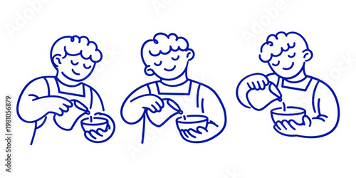 Hand drawn coffee cup mascot illustration, smiling cartoon character logo design, cafe branding, barista shop identity, advertising posters, stickers, print graphics, funny beverage concept