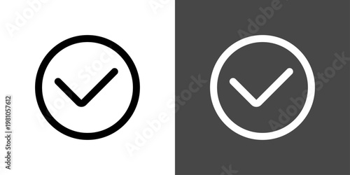 シンプルなチェックマークアイコンイラスト