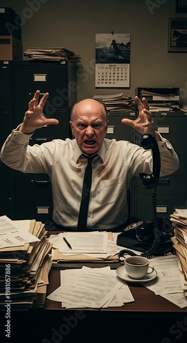 Stressed Office Worker.