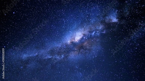 Starry Night Sky Milky Way Galaxy Panorama High Definition Bright Stars Celestial Details Vast Universe Astronomy Scenery Design