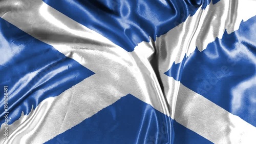 Scotland flag with blue field and white diagonal cross