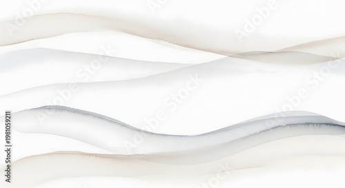 A minimalist abstract art piece featuring wavy lines on a transparent background