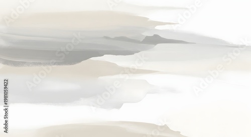 A serene landscape of abstract clouds on transparent background