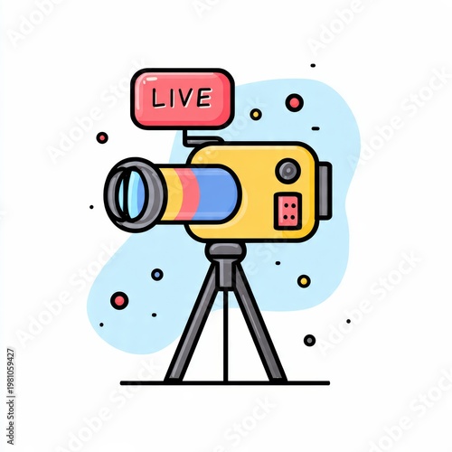 Video Camera Icon Content Creation Symbol Generative AI