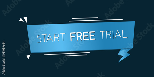 Modern call-to-action button with the text "Start Free Trial", designed to encourage user engagement and conversions. Ideal for subscription services, landing pages and digital marketing campaigns.