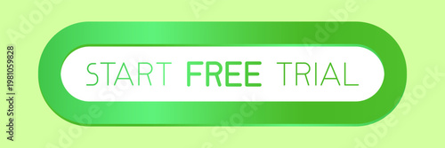 Modern call-to-action button with the text "Start Free Trial", designed to encourage user engagement and conversions. Ideal for subscription services, landing pages and digital marketing campaigns.