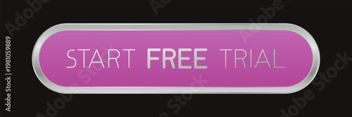 Modern call-to-action button with the text "Start Free Trial", designed to encourage user engagement and conversions. Ideal for subscription services, landing pages and digital marketing campaigns.